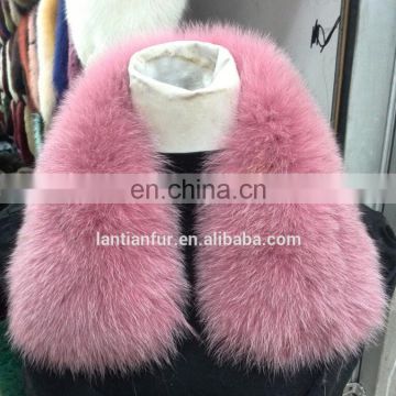 Top Quality Customized Color Real Fox Fur Collar For Garment