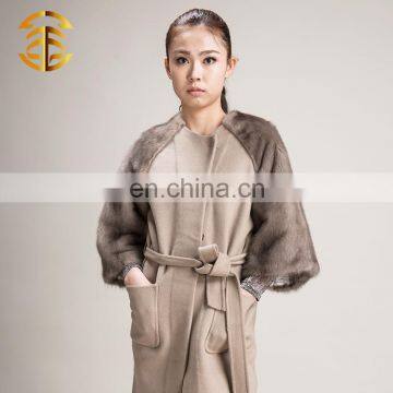 Wholesale Women Fashion Popular European style natural fur coat mink