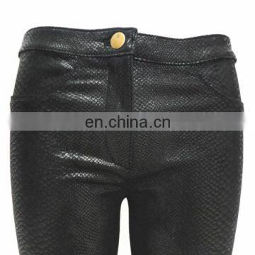 Sexy Picture Leather Leggings Women Stretch Pants Leather Leggings photo-4