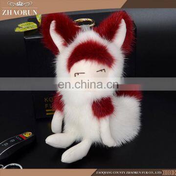 Wholesale Fashion Keychain / Rex Rabbit Fur Doll toy / Fur Key Chain