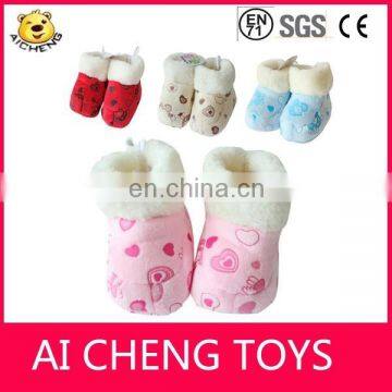 Lovely plush baby boots High quality standard baby plush shoes