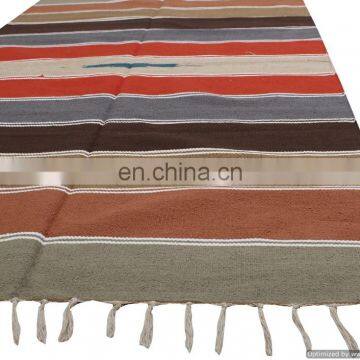 Indian Cotton Rugs Ethnic Home Decor Hand Woven Dariya Decorative Carpet Runner photo-3