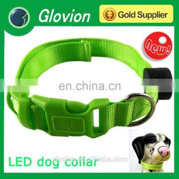 Led Dog Collar with USB Rechargeable ECO-friendly pet collar durabl dog collar for training and hunting