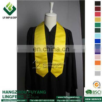 Yellow Plain Graduation Stoles Wholesale