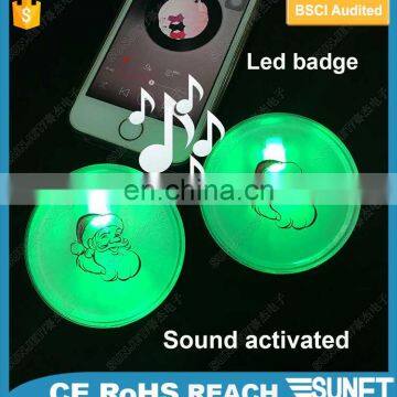 LED blinking pin gadget magnetic badge