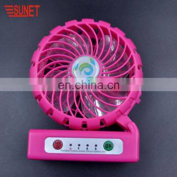 Summer Air Cooling Lithium Battery Usb Fan Portable Rechargeable Mini Usb Fan