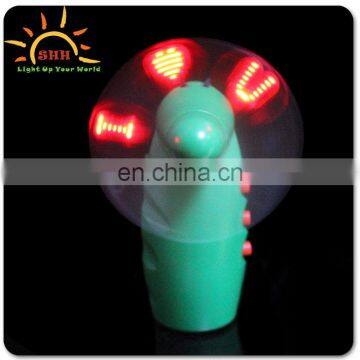 Cool popular message light up flashing LED hand held fan for all party