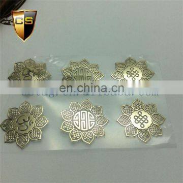 Golden flower metal foil stickers