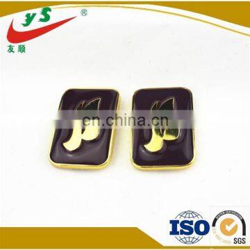 Free sample souvenir handbag logo metal plate in bag part