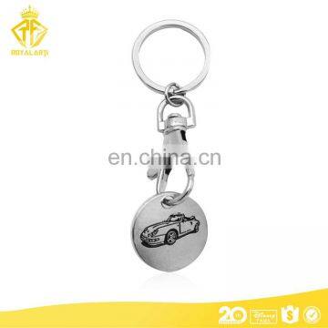 Factory Custom Car Trolly Coin Keychain in Soft Enamel