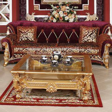 Red Couch Velvet Sofas Living Room Furniture Upholstered Classic Comfortable American Style Home Fabric Sofa Design Set photo-3