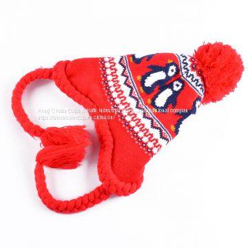 Wholesale Flat Embroidery Custom Knit Acrylic Beanie photo-3