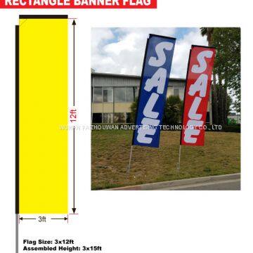 Free Design Custom Advertising Rectangle Flying Windchasers Large Flags With Ground Spike photo-3