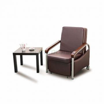 AG-AC007 Luxurious PVC artificial leather foldable accompany hospital patient chair