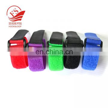 Recyclable plastic buckle hook and loop magic tape buckle strap