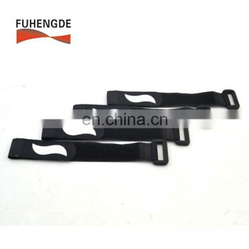 Adjustable plastic buckle hook and loop straps