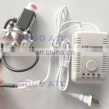 DN15 Manual Reset 1/2" / Hose to Hose / Aluminum Alloy Gas Emergency Shut off Solenoid Valves Home Gas Leak Detector Alarm DC9V photo-5