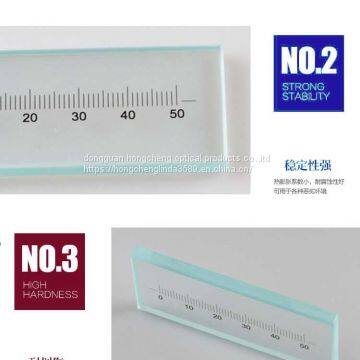 0-50mm Optical Standard Glass Scale Glass Ruler Measuring Ruler Standard Glass Ruler Glass Scale Micrometer Can Customized