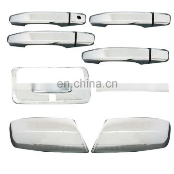 15-18 Chevy Silverado Chrome Mirror+4 Door Handle+Tailgate+Camera Hole Cover