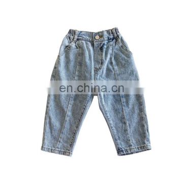 2020 New kids childrens pure solid denim jeans