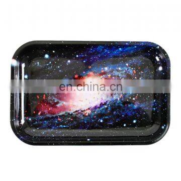 HQP-XJ09 HongQiang Wholesale Metal Cigarette Rolling Tray Storage Tray Tinplate Tray for Smoking Ashtray photo-3