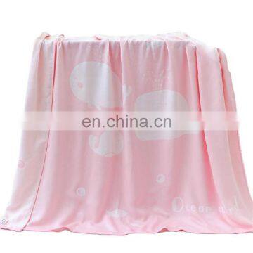 2020 Summer Trending Baby Bed Linen 2 Layers Bamboo Fiber Jacquard Reactive Printing Soft Breathable Baby Summer Swaddle Blanket photo-7