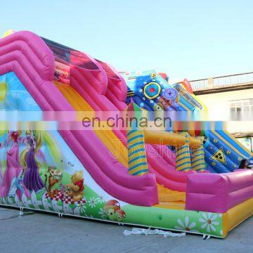 Guangzhou Joyshine Inflatable Pink Princess Slide Commercial Kids Jumping Bouncer Slides For Sale photo-4