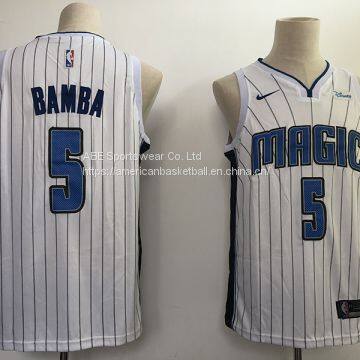 Orlando Magic #5 Bamba White Jersey