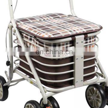 Custom high quality heavy duty elderly rollator walking aids adult walker with seat