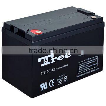 Free Maintenance solar battery 12v 100ah sealed lead acid battery