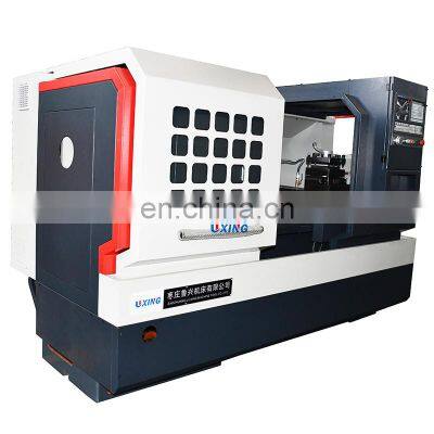 CAK6180 cnc horizontal turning lathe machine for steel parts flat bed