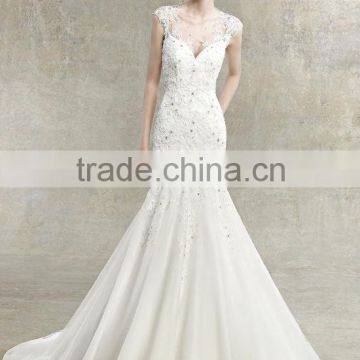 New Beautiful Elegant Lace Low Back Wedding Dresses Lace