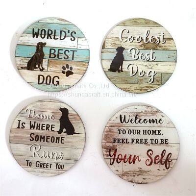 Wooden Welcome Dog Animal Door Sign, Home Festival Decoration Sign Welcome PVC Door Sign