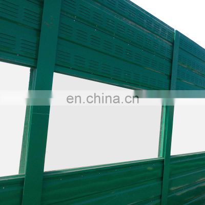 Cheap transparent metal traffic road noise barriers prices road aluminum bridge dispozitive noise barrier fence panels