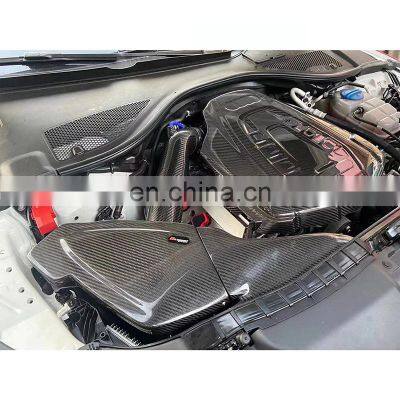 Big Promotion Perfect Fitment Aerodynamic Hood Trim Air Inlet Dry Carbon Fiber Air Intake Kit For AUDI A7 C7 3.0T