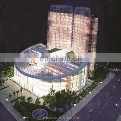New Product 3d Architectural Hospital Model , Architectural Scale Model With Full Light