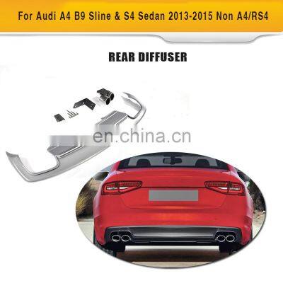 S4 Style Rear Diffuser With Exhaust For Audi A4 B9 Sline & S4 Sedan 2013-2015