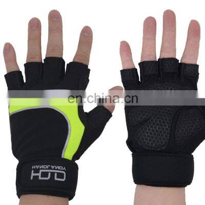 HANDLANDY In Stock Black Outdoor Sport Biking Exercise Gloves,Training WorkOut Weightlifting Gym Gloves For Men Women