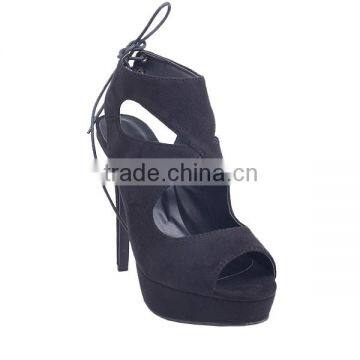 Sexy Suede Back Closure Slingback D'orsay Peep Toe High Stiletto Heel Party Shoes photo-2