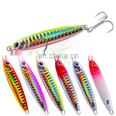 Fishing Lures Metal  Shore Jigging 15-30g Fishing Material Lure Various Colors 3D Eyes For Fishing Lures