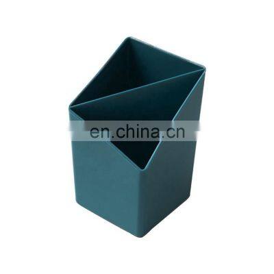 Square Pencil Cups Desktop Makeup Brush Storage Organizer for School Office Home Desk Supplies photo-2