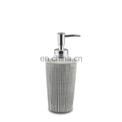Vertical Stripes Relief Design 4-piece Ceramic Bath Accessory Hardware Designer Bathroom Set photo-4