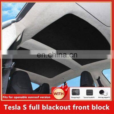 factory price black car sun shades for tesla model s