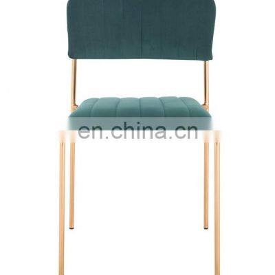 Hot Sell Velvet Dining Chair With Gold Frame photo-4