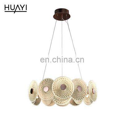 HUAYI New Design Metal Modern Decoration 54 72 W Indoor Living Room Hotel Hanging Chandelier Pendant Light