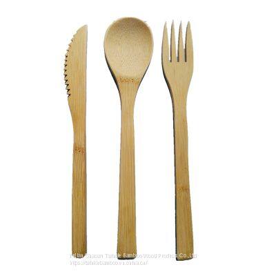 Bamboo cutlery set// wholesale bambu camping spoon fork/ bamboo knife