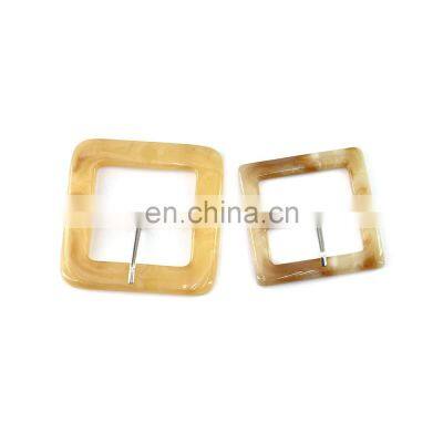 Factory Sale Belt Buckle Delicate Rectangle Round Sandal Shoes Buckle Resin Pin Roller Buckle photo-2