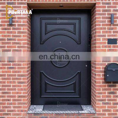 Italian Luxury Design Stainless Steel Entrance Door Exterior Security Front Pivot Door Modern Entry Black Aluminum Pivot Door