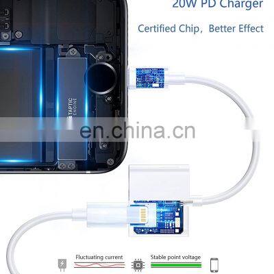 Wholesale 2 in 1 BT Version Adapter Applicable to 3.5mm Headphone Earphones Audio Adapter Cable Charging Music For Iphone photo-3