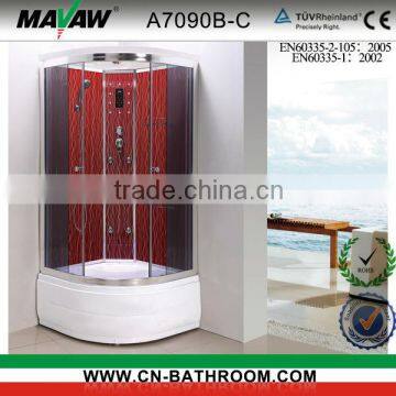 black painting tempered glass multi-function steam shower room A7090B-C